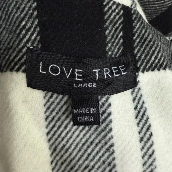 LOVE TREE shacket shirt flannel button down oversized - Picture 5 of 5